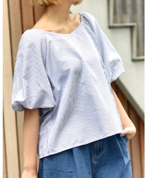 coca（coca） | Vネックバルーンスリーブトップス(シャツ/ブラウス)