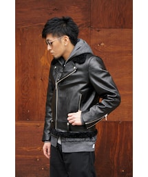 WACKO MARIA | T.NOGUCHI × WACKO MARIA DOUBLE RIDERS LEATHER JACKET(ライダースジャケット)