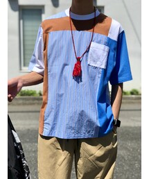 WHITE MOUNTAINEERING | STRIPE CONTRASTED T-SHIRT(Tシャツ/カットソー)