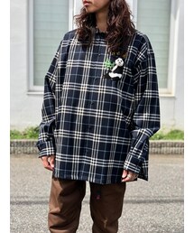 doublet | PUPPET ANIMAL EMBROIDERY CHECK SHIRT(シャツ/ブラウス)