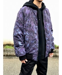 WHITE MOUNTAINEERING | PRIMALOFT FALLEN LEAVES PRINTED REVERSIBLE MA-1(MA-1)