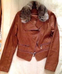 リデール | ファー衿ライダースジャケット(ライダースジャケット)