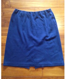 フェリシモ | ポンチ素材のタイトスカート。シンプルでラクチン、大活躍。(スカート)