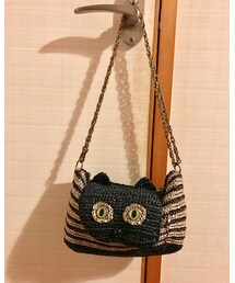 手作り | 目ヂカラミニショルダー。防犯効果あり⁉︎(ショルダーバッグ)