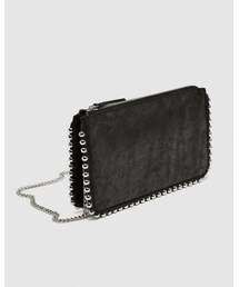ZARA | スタッズ付きブラッククロスボディバッグ(バッグ)