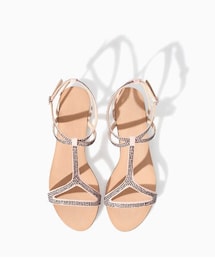 ZARA | グリッターサンダル(サンダル)