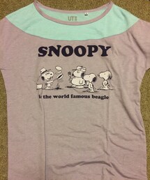 UNIQLO | スヌーピーUT 薄紫×水色(Tシャツ/カットソー)