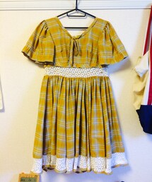 古着 | 黄色チェックワンピース(ワンピース)