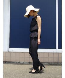 Salon de Balcony | ウォッシュサテンオールインワン (つなぎ/オールインワン)