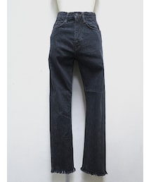 FUMIKA_UCHIDA | HIGH WAIST DENIM SLIM PT BLKOFF-WASH- (デニムパンツ)