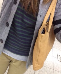 no brand | 革製のトートはcreemaの作家さんのもの。少し汚れていい感じになじんできました♪(トートバッグ)