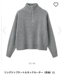 GU | リングジップタートルネックセーター(ニット/セーター)