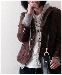 BABYLONE | 迷彩ツイードジャケット(テーラードジャケット)