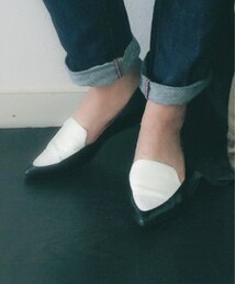 BABYLONE | バイカラーポインテッドパンプス(その他シューズ)