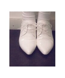 no brand | エナメルポインテッドトゥシューズ(ドレスシューズ)