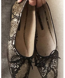 PELLICO SUNNY | パイソンスクエアバレエ(シューズ)