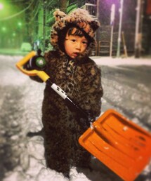 ヒョウ柄モコモコつなぎ(その他アウター)