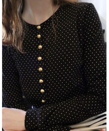 epine | é button spring cardigan dot(カーディガン/ボレロ)
