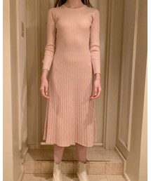 epine | rib knit onepiece baby pink(ワンピース)