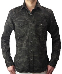 JACKROSE | ツイル迷彩ウエスタンシャツ(シャツ/ブラウス)