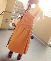w closet | キャメル色サロペットスカート(サロペット/オーバーオール)
