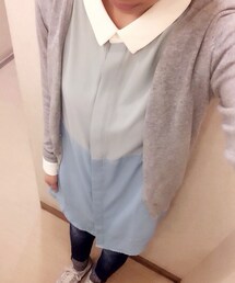 KBF | バイカラーシャツ(シャツ/ブラウス)