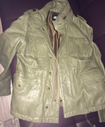 55DSL | ミリタリーレザージャケット(ミリタリージャケット)