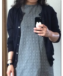 無印良品 | 麻紺色カーディガン(カーディガン/ボレロ)