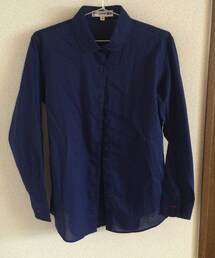 UNIQLO | ines de la fressange綿青ブラウス(シャツ/ブラウス)