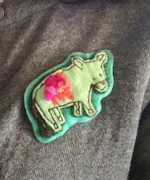 Handmade | 先輩の奥様の手作り牛ブローチ(ブローチ/コサージュ)