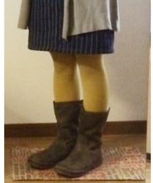 無印良品 | カーキ折り返しブーツ(ブーツ)