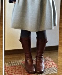 no brand | 茶色ロングブーツ(ブーツ)