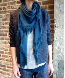 KAZUYUKI KUMAGAI ATTACHMENT | KAZUYUKI KUMAGAI KA51-092 レーヨンシルクツイルフリンジストール(ストール/ショール)