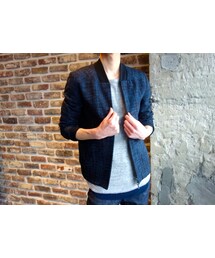 KAZUYUKI KUMAGAI ATTACHMENT | KAZUYUKI KUMAGAI KB51-073 Co/Liジャガードリブ ブルゾン(ブルゾン)