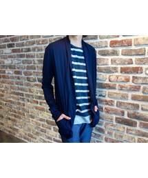 KAZUYUKI KUMAGAI ATTACHMENT | KAZUYUKI KUMAGAI　KJ51-028　80/2度詰天竺ストールジャケット(カーディガン/ボレロ)