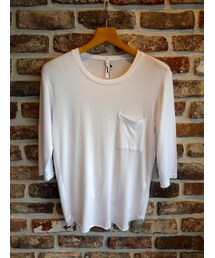 ATTACHMENT | ATTACHMENT　AJ51-258　ヨーロッパレーヨンプレーティングクルーネック７分袖(Tシャツ/カットソー)