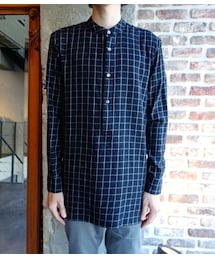 KAZUYUKI KUMAGAI ATTACHMENT | KAZUYUKI KUMAGAI　KS52-067　Co/Wウィンドペンビエラロングチュニック(シャツ/ブラウス)