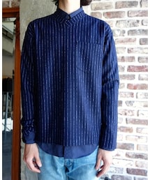 N.HOOLYWOOD | N.HOOLYWOOD COMPILE LINE　252-CS03 ストライプウールカットソー(ニット/セーター)