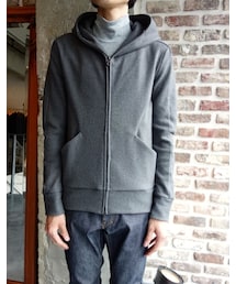 KAZUYUKI KUMAGAI ATTACHMENT | KAZUYUKI KUMAGAI　KB52-018　カシミア混ニットフラノZIP UP パーカー(パーカー)