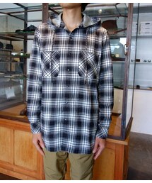 nonnative | nonnative　NN-S2803　HIKER HOODED SHIRT C/P MINI PLAID CHECK OVERDYED(シャツ/ブラウス)