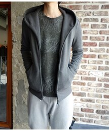 KAZUYUKI KUMAGAI ATTACHMENT | KAZUYUKI KUMAGAI　KB52-018　カシミア混ニットフラノZIP UP パーカー(パーカー)