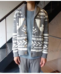 BAREFOOT DREAMS | BAREFOOT DREAMS　ネイティブ柄ショールカラーカーディガン(カーディガン/ボレロ)