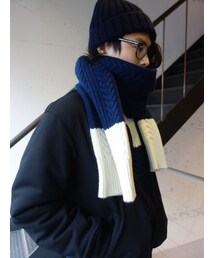 N.HOOLYWOOD | N.HOOLYWOOD COLLECTION LINE 152-AC05 バイカラーニットマフラー(マフラー)
