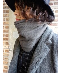 KAZUYUKI KUMAGAI ATTACHMENT | KAZUYUKI KUMAGAI　KA52-099　ラムウールネックウォーマー(ネックウォーマー/スヌード)