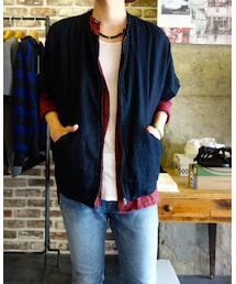 N.HOOLYWOOD | N.HOOLYWOOD COLLECTION LINE 161-BL12 ドルマンスリーブデニムS/Sブルゾン (シャツ/ブラウス)