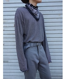 UNUSED | UNUSED　US1171　BORDER LONG T-SHIRT(Tシャツ/カットソー)