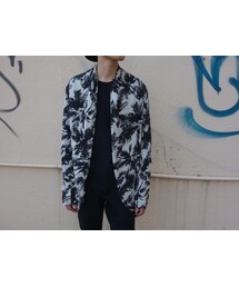 KAZUYUKI KUMAGAI ATTACHMENT | KAZUYUKI KUMAGAI　KJ71-120　40/-フレスカ天竺リーフptストールジャケット(カーディガン/ボレロ)