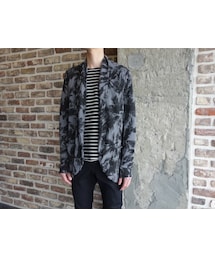 KAZUYUKI KUMAGAI ATTACHMENT | KAZUYUKI KUMAGAI　KJ71-120　40/-フレスカ天竺リーフptストールジャケット(カーディガン/ボレロ)