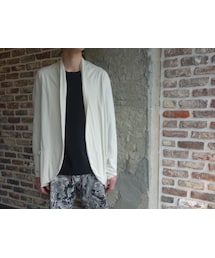 KAZUYUKI KUMAGAI ATTACHMENT | KAZUYUKI KUMAGAI　KJ71-054　80/2度詰天竺ストールジャケット(カーディガン/ボレロ)