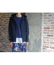 KAZUYUKI KUMAGAI ATTACHMENT | KAZUYUKI KUMAGAI　KB71-023　40/-強撚SZストレッチポンチ ZIP UP パーカー(パーカー)